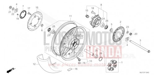 REAR WHEEL NT1100AP de 2023